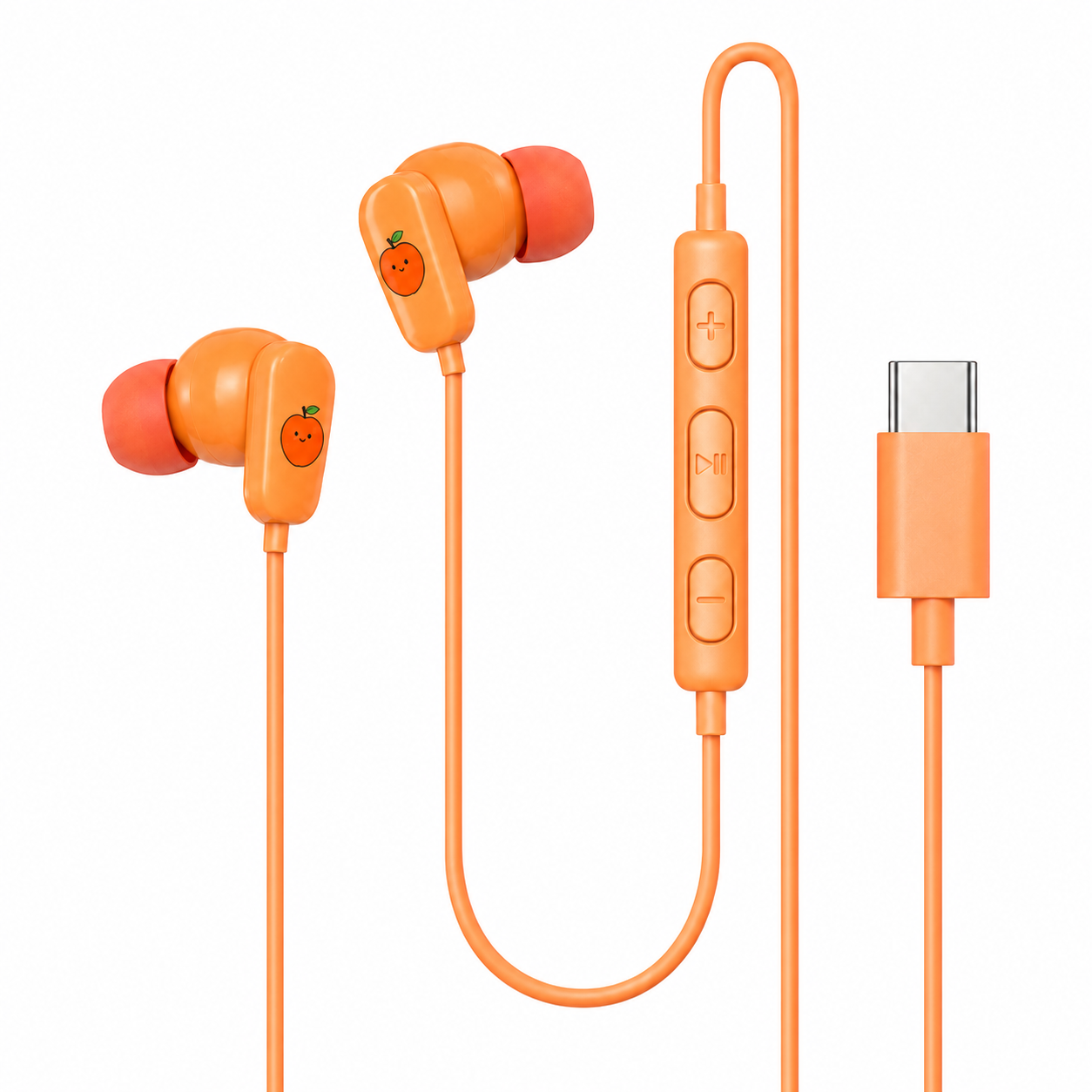Fizz Tone Color Orange wired earphones