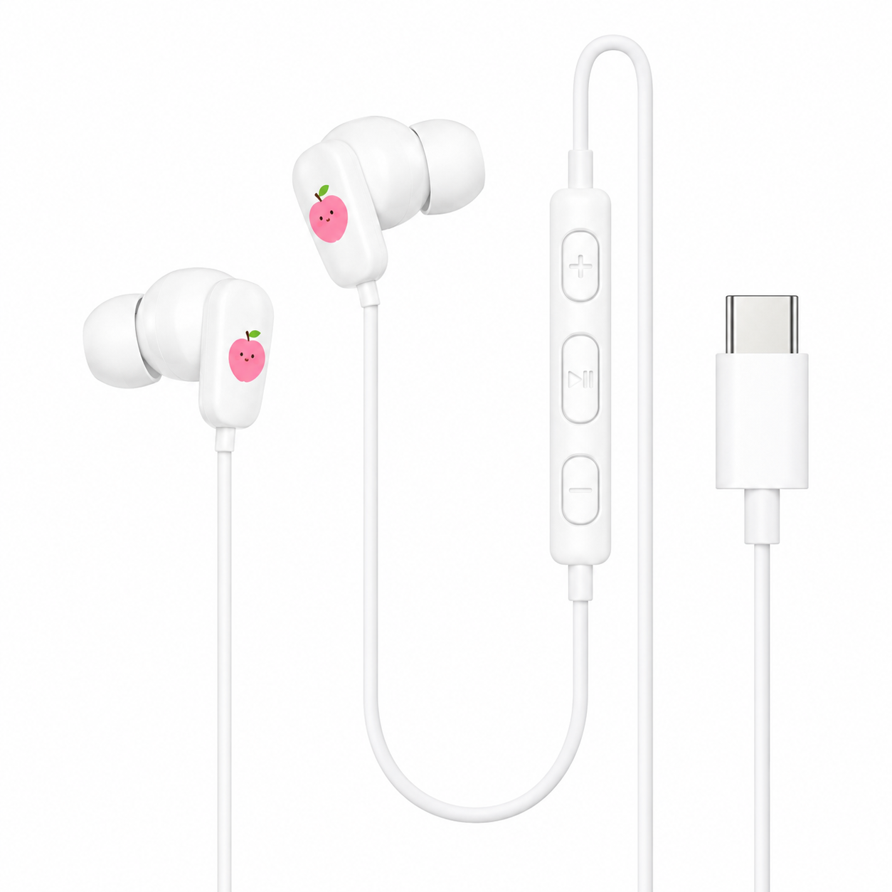 Fizz Tone Color Peach wired earphones